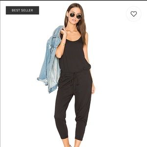 Supreme Jersey Sleeveless Jumpsuit in Black